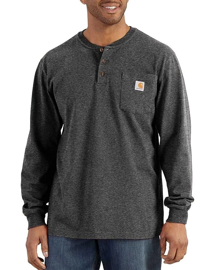 Carhartt Big & Tall Workwear Pocket Long Sleeve Henley 3 Carhartt Big & Tall Workwear Pocket Long Sleeve Henley