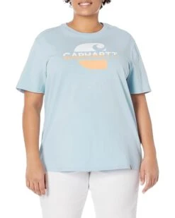 Carhartt Plus Size Loose Fit Heavyweight Faded C Graphic Short Sleeve T-Shirt