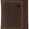 Carhartt Leather Triple-Stitched Trifold Wallet