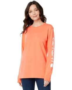 Carhartt Loose Fit Heavyweight Long Sleeve Logo Sleeve T-Shirt