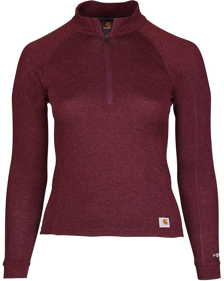 Carhartt Women's Force Heavyweight Quarter-Zip Thermal Base Layer Long Sleeve Shirt 3 Carhartt Women's Force Heavyweight Quarter-Zip Thermal Base Layer Long Sleeve Shirt