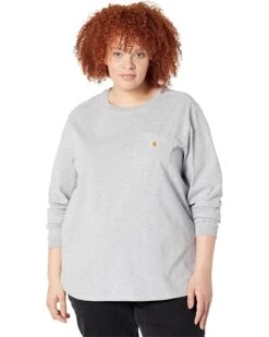 Carhartt Plus Size WK126 Workwear Pocket Long Sleeve T-Shirt