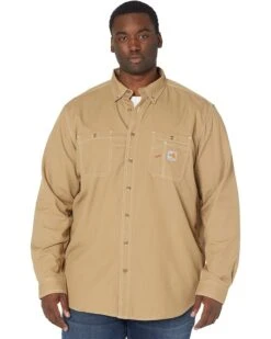 Carhartt Big & Tall Flame-Resistant Force Original Fit Lightweight Long Sleeve Button Front Shirt